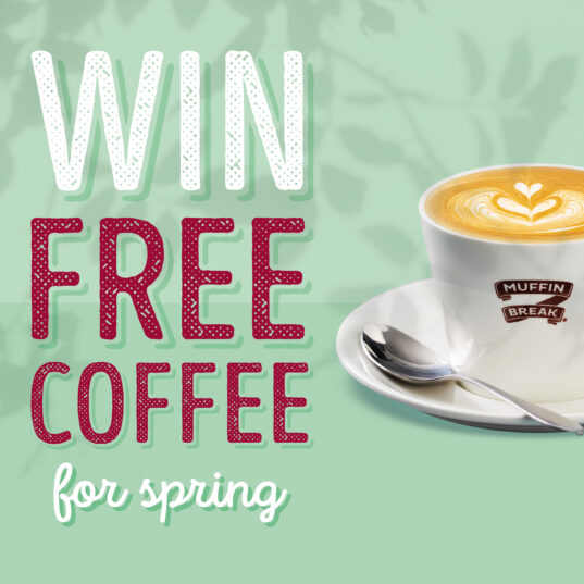 WIN FREE COFFEE, every day, all spring long!